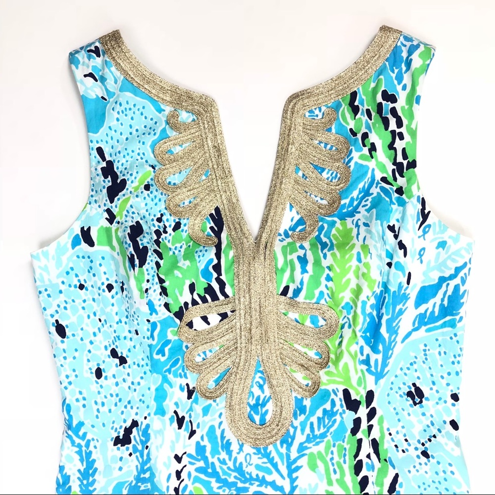 Lilly Pulitzer Janice Spa Blue Let’s Cha Cha Dress